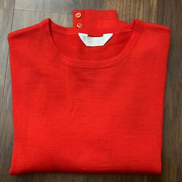 Cachemiras SS Wool Blend Pull Over Long sleeve Orange Sweater Size L - Picture 11 of 11